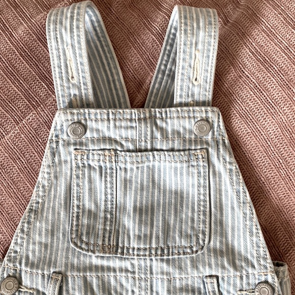 Striped Denim Overalls - Picture 2 of 4